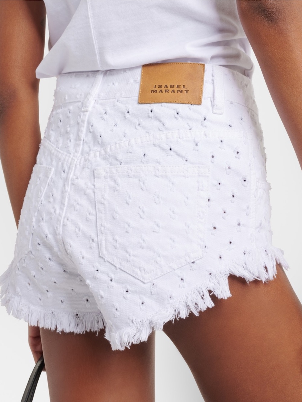 Isabel Marant white Aneida denim shorts - Picture 3 of 9